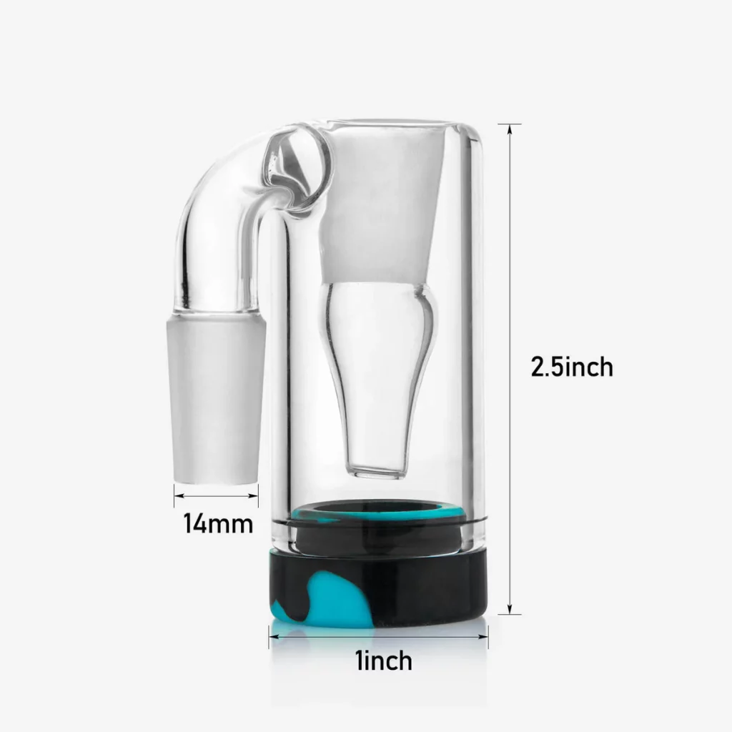 14mm Male Reclaim Catcher mit 90° Winkel und Silikonbehälter – Dein Must-Have Zubehör 14mm Male Reclaim Catcher mit 90° Winkel und Silikonbehälter – Dein Must-Have Zubehör