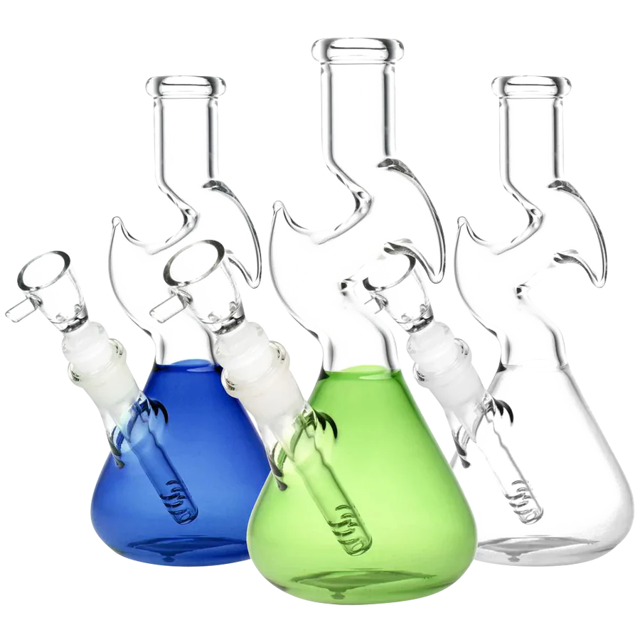 20 cm Zong Bong aus Borosilikatglas mit Zickzack-Design 20 cm Zong Bong aus Borosilikatglas mit Zickzack-Design