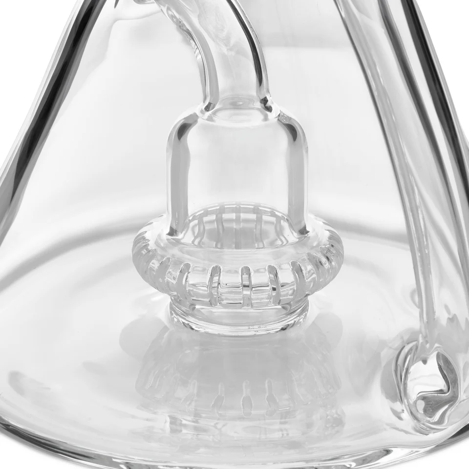 25.4 cm Höhe, Double UFO Perc Klein Recycler Dab Rig