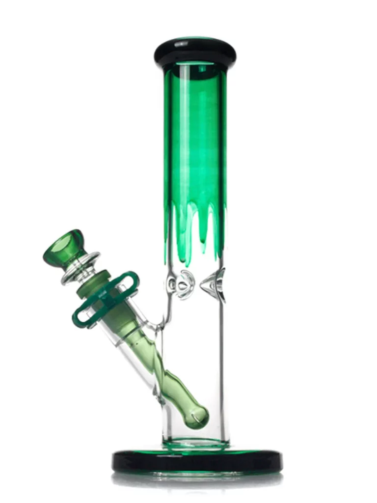 25 cm Drip Straight Tube Bong aus Borosilikatglas mit Ice Catcher und Schlitz-Downstem 25 cm Drip Straight Tube Bong aus Borosilikatglas mit Ice Catcher und Schlitz-Downstem