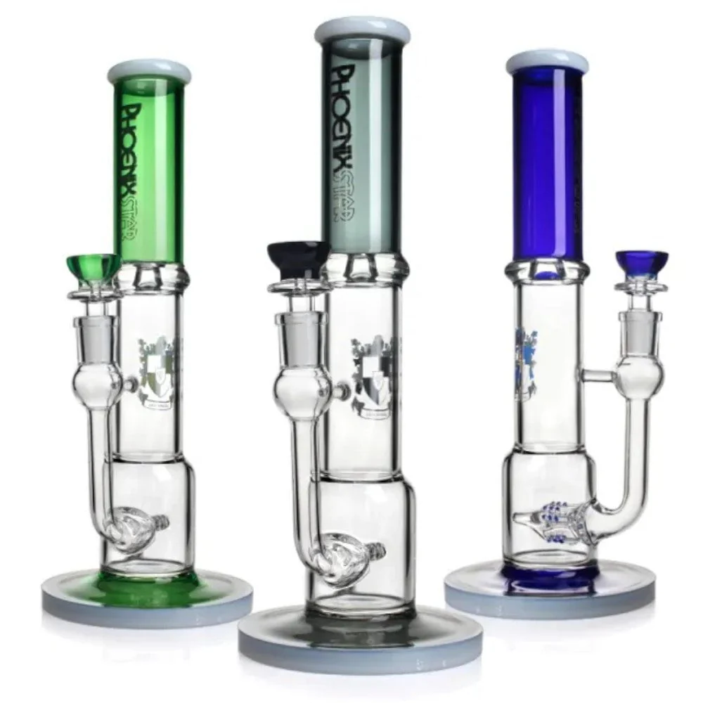 28 cm Inline Zylinder Bong, 3-in-1 Inline Perkolator, Borosilikatglas