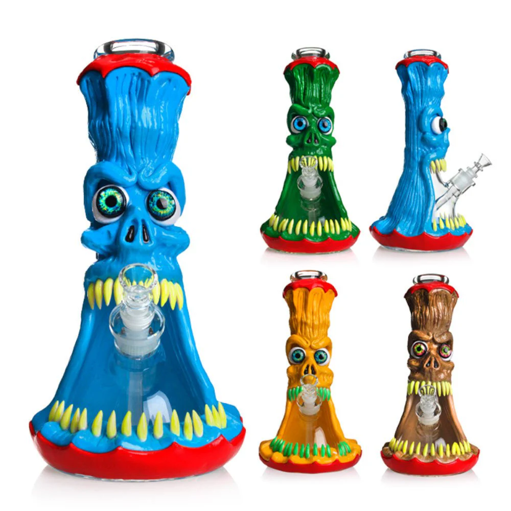 32cm Glow in the Dark Monster Beaker Bong mit 7mm Dickem Borosilikatglas – 3D Handbemalte Monster-Designs 32cm Glow in the Dark Monster Beaker Bong mit 7mm Dickem Borosilikatglas – 3D Handbemalte Monster-Designs
