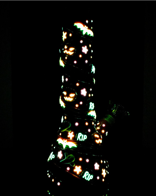 34,3 cm Halloween Glow-In-The-Dark Beaker Bong