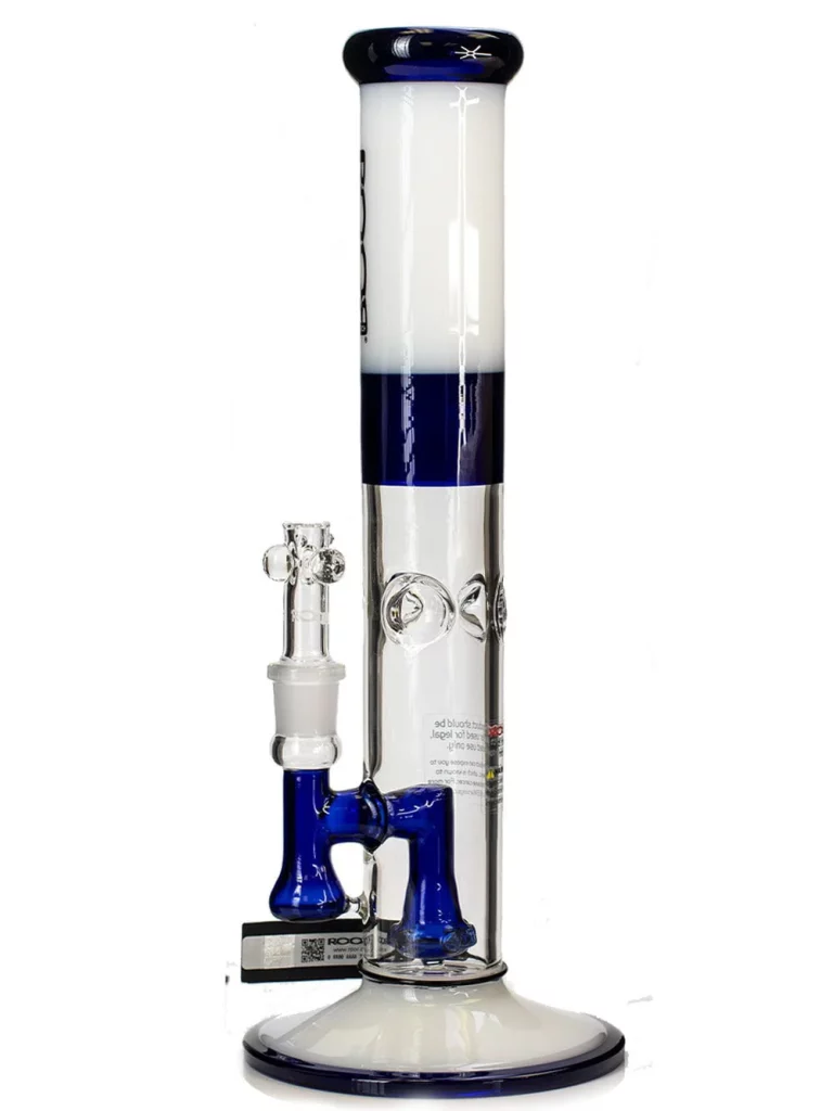 35 cm Zylinder Bong 50mm Durchmesser, 5mm dickes Glas, Mit Ice Pinches und Slit Perc