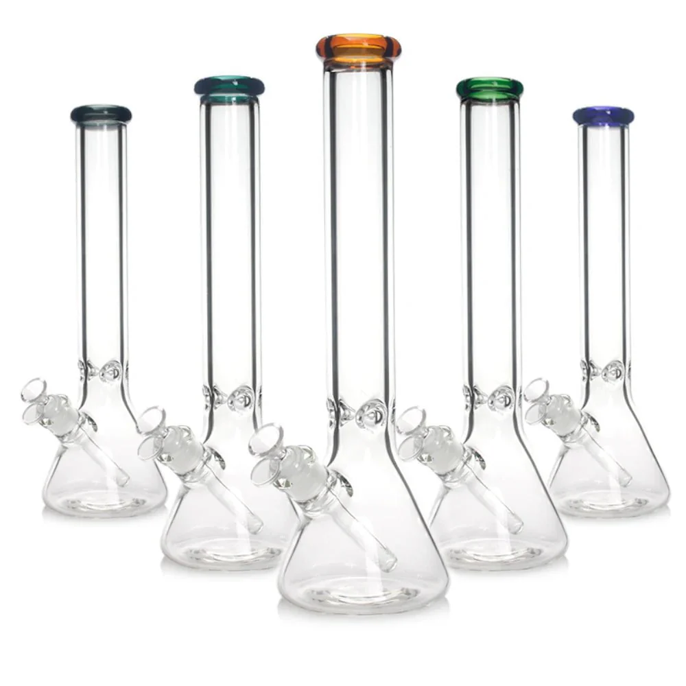 40cm Classic Trim Beaker Bong mit 7mm Dickem Borosilikatglas und Eisfang 40cm Classic Trim Beaker Bong mit 7mm Dickem Borosilikatglas und Eisfang