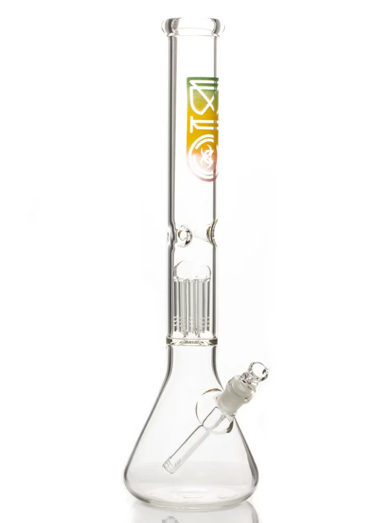 45cm Beaker Bong mit 10-Arm Tree Perc, 5mm Borosilikatglas 45cm Beaker Bong mit 10-Arm Tree Perc, 5mm Borosilikatglas