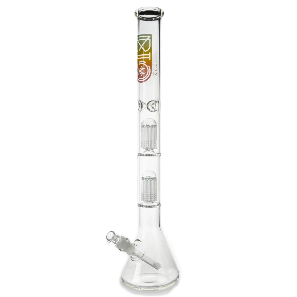 56cm Beaker Bong mit Doppel-Tree Perkolator, 5mm Borosilikatglas 56cm Beaker Bong mit Doppel-Tree Perkolator, 5mm Borosilikatglas