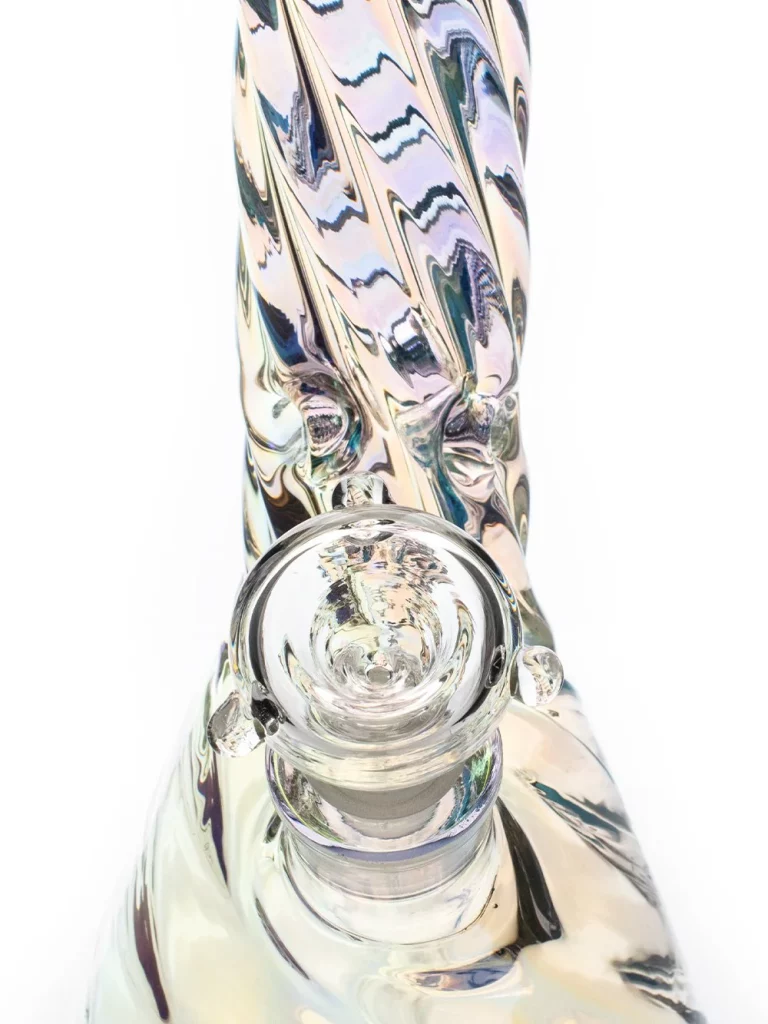 Beaker Bong 40 cm, Dickes Borosilikatglas, Twisted Design, Eisfalle Beaker Bong 40 cm, Dickes Borosilikatglas, Twisted Design, Eisfalle