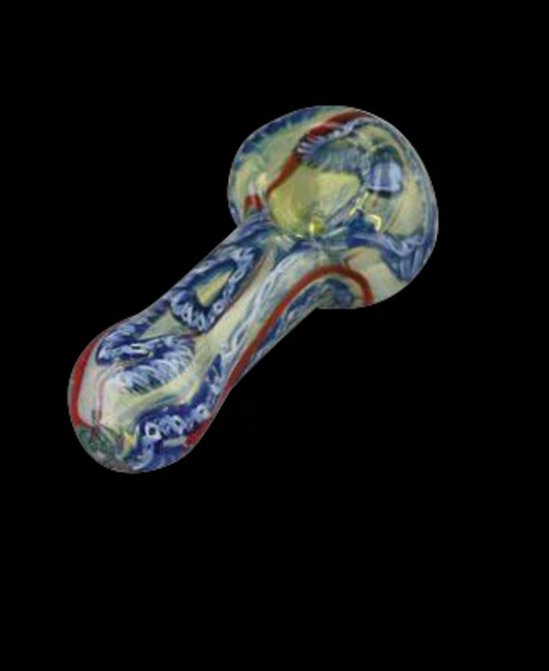 Kleine tragbare 3.25" Farbwirbel Löffelpfeife – Buntes Design Kleine tragbare 3.25 Farbwirbel Löffelpfeife – Buntes Design