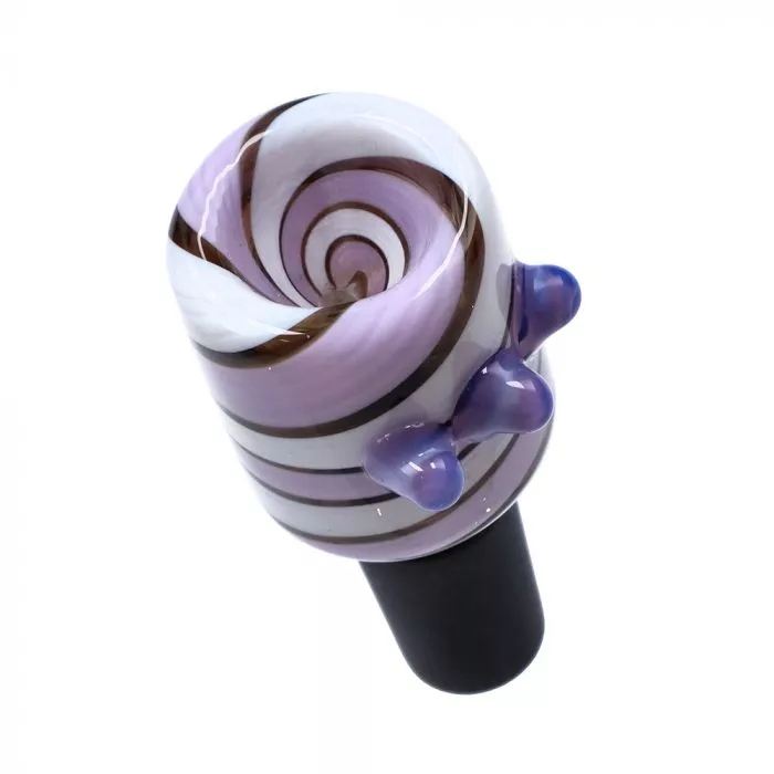 Bong Kopf mit Farbigen Streifen und Glasperlen – Anpasbare Farben & Größen Bong Kopf mit Farbigen Streifen und Glasperlen – Anpasbare Farben & Größen