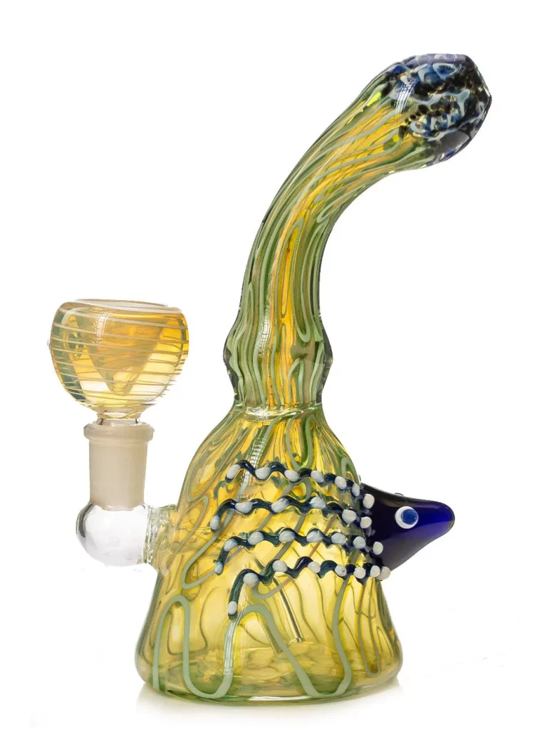 Octopus Bong 18 cm, Glas, Fumed Design, 14mm Bowl, Kompakt octopus-bong-18-cm-glas-fumed-design-14mm-bowl-kompakt