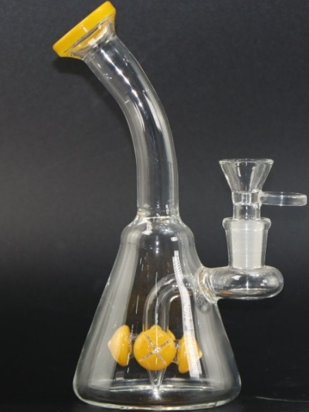 Wholesale quality borosilicate glass mix color 7.5inch dab rigs glass water beaker for smoking