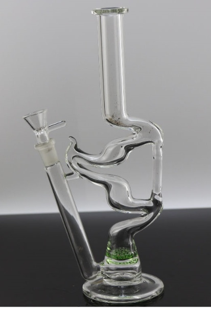 Bongs zig-zag minin dab rigs glass water pipe unique perc with 14mm quartz banger glass water pipe