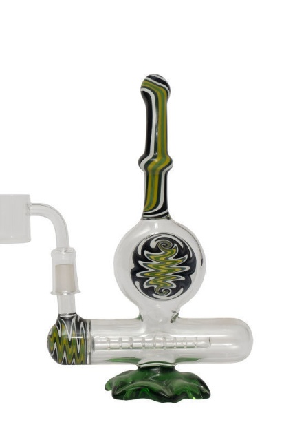 Unique American Color Bong Inline Perc Oil Rigs Ball Neck Smoking Glass Water Pipes With Bowl