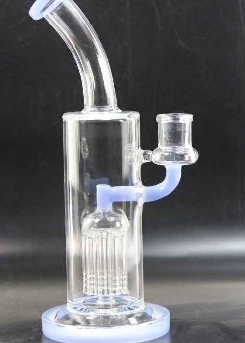 Bong arms tree perc 10 inch glass water pipe lingt blue dab rigs bongs with 14mm joint