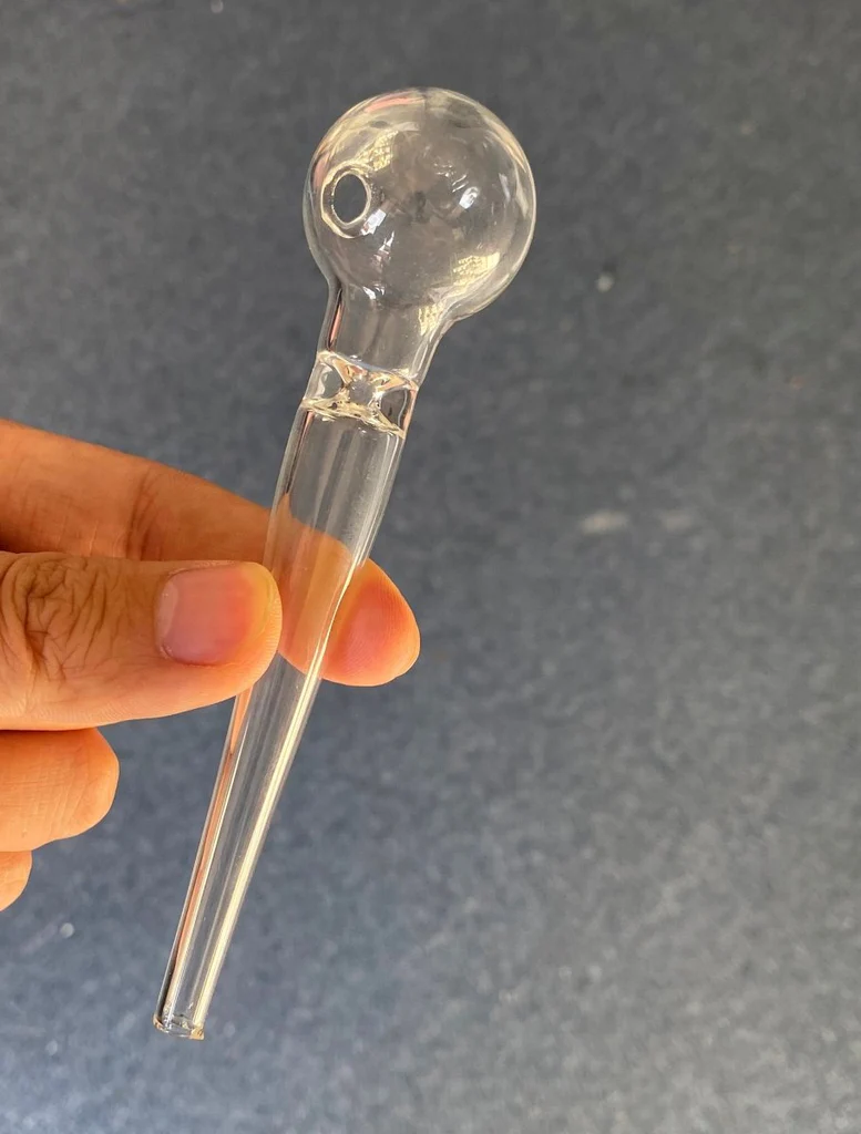 5.5-Inch Glass Oil Burner Pipe with Quartz Length Glass Oil Burner Pipe with 5.5" Quartz Length